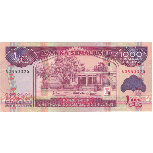 Banknot, 
  
  Somaliland, 
  
  1000 Şilin