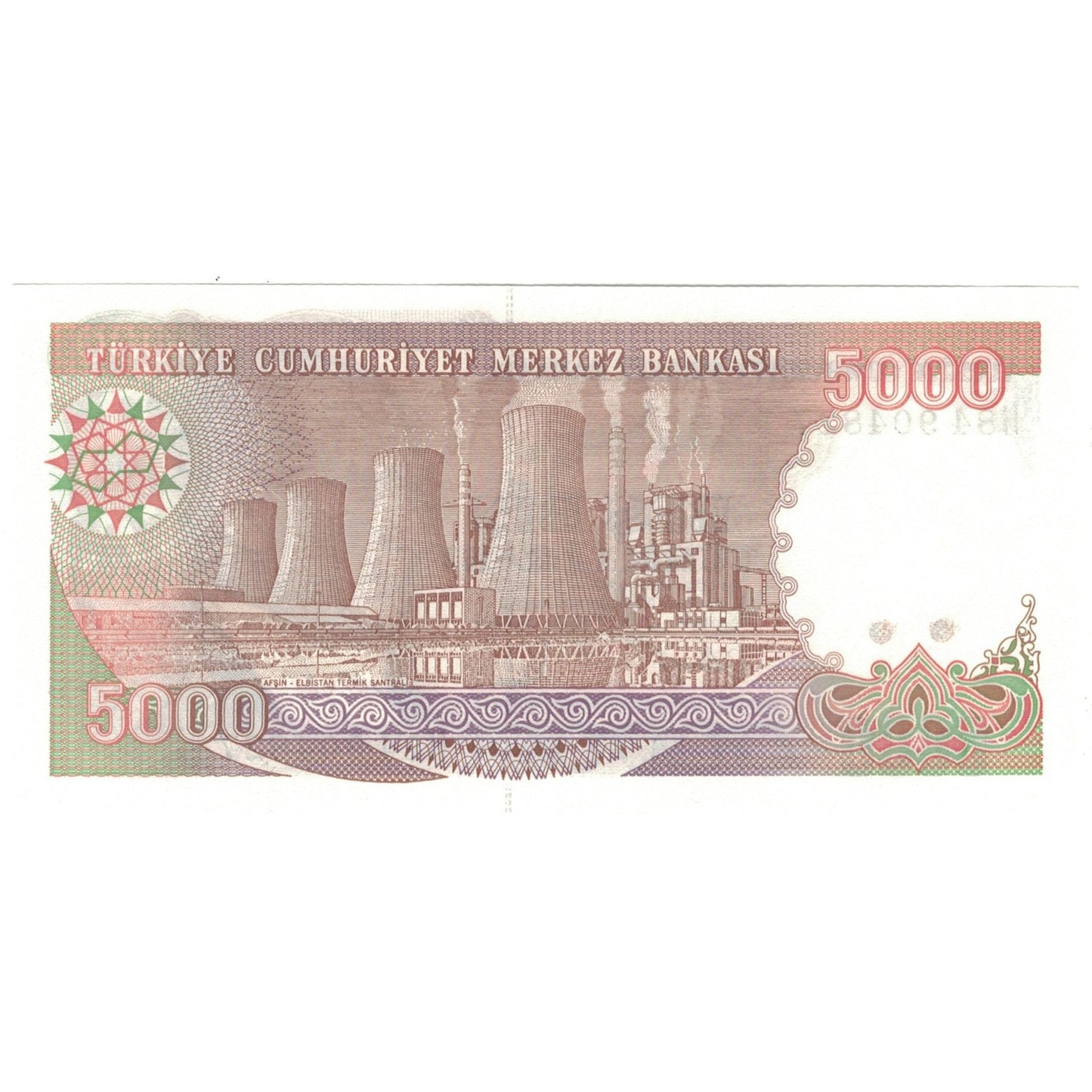 Banknot, 
  
  Hindi, 
  
  5000 lira