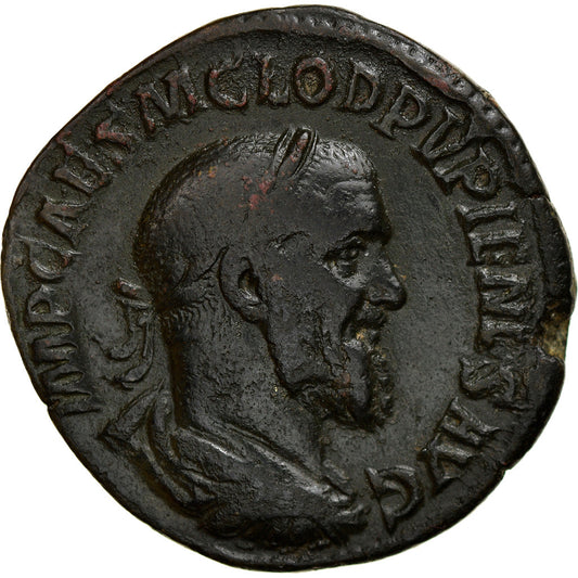 madeni para, 
  
  Pupienus, 
  
  Sestertius