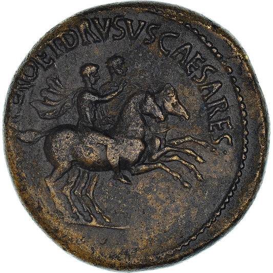 madeni para, 
  
  Nero ve Drusus Caesars, 
  
  Dupondius